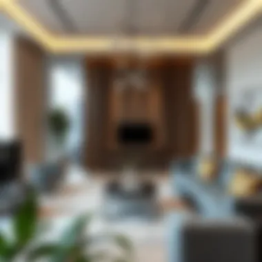 Spacious living area with contemporary furnishings in Altia Residences