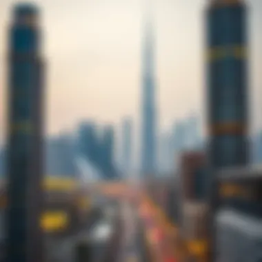 Dubai Skyline: Bull Market Dynamics Visual representation of Dubai skyline during a bull market