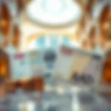 Visual representation of currency exchange between INR and AED