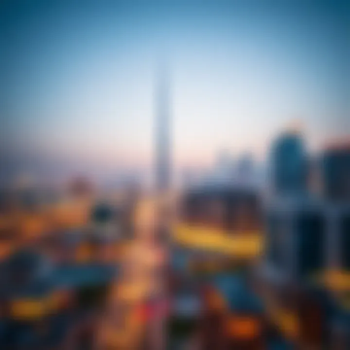Dubai skyline with real estate focus