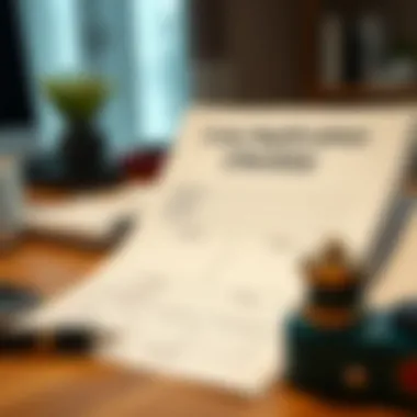 Home loan application checklist on a desk