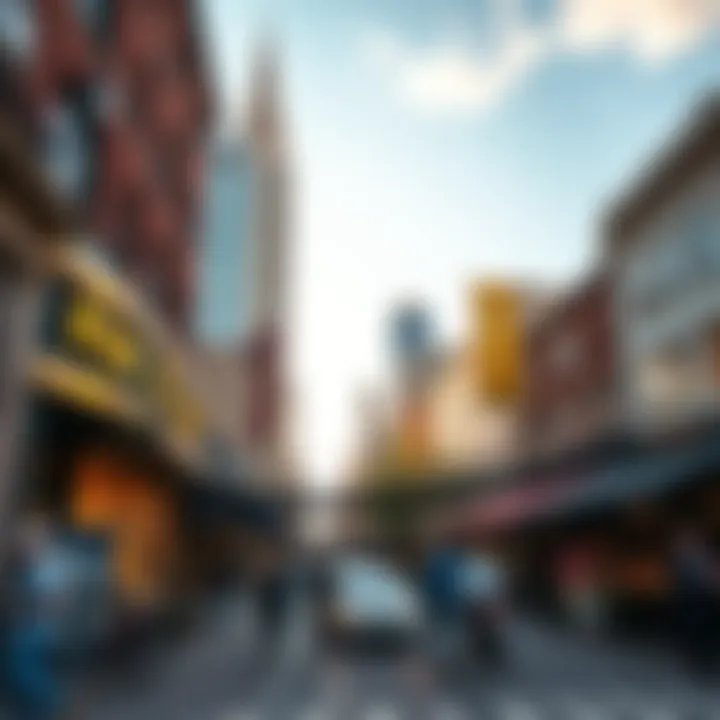 Vibrant community life in Park Place with active markets