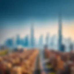 Skyline of Dubai showcasing residential areas