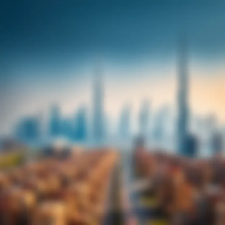 Dubai Skyline with Residential Focus Skyline of Dubai showcasing residential areas