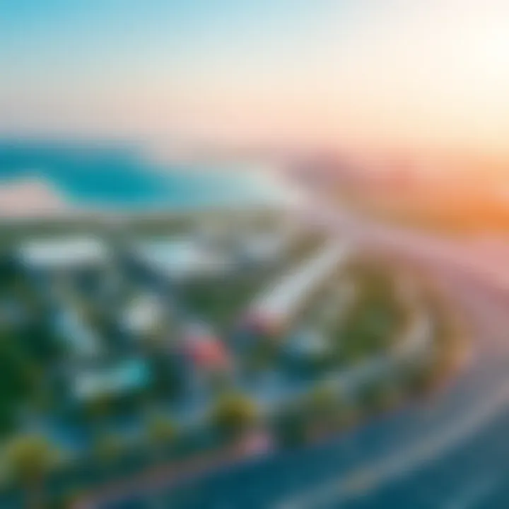 Vibrant Landscape of مردف Aerial view of the مردف area showcasing its vibrant landscape