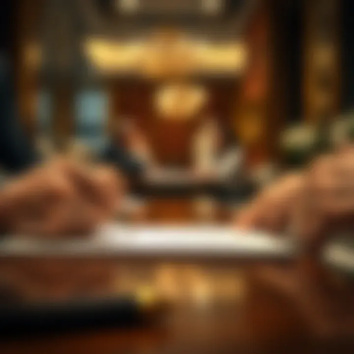 Contract signing between parties