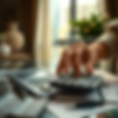 A calculator with financial planning items