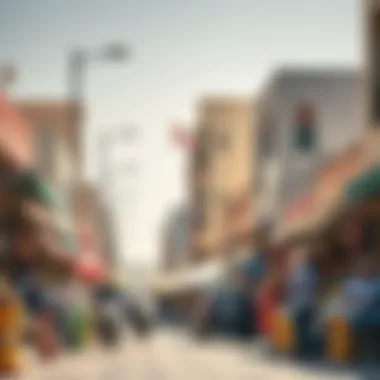 Cultural Vibrancy of Warsan 2 A vibrant street scene in Warsan 2 highlighting local culture and community