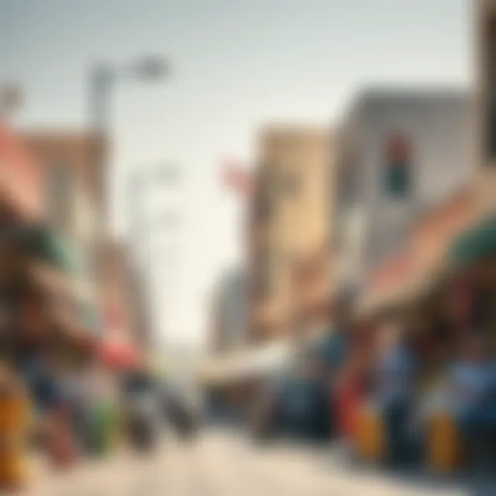 Cultural Vibrancy of Warsan 2 A vibrant street scene in Warsan 2 highlighting local culture and community