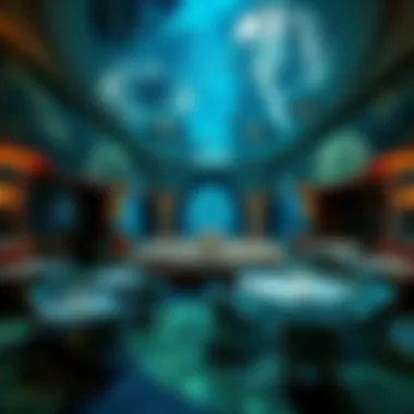 Architectural Marvel Underwater An architectural view of the underwater restaurant's stunning design