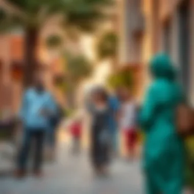 Community Connections in Dubai's Urban Landscape Dynamic community interactions in a Dubai residential neighborhood