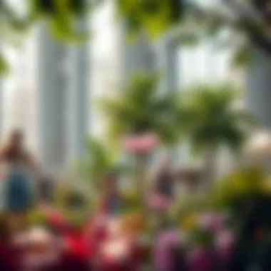 Greening Urban Living: Sustainable Spaces in Dubai Green spaces integrated within urban residential areas in Dubai