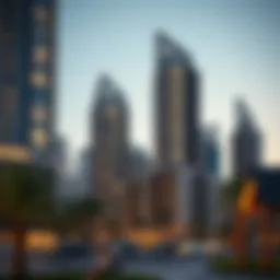 Stylish high-rise buildings showcasing modern architecture in Dubai